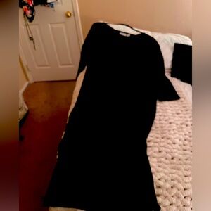 Kathy Ireland Black Sweat Shirt Dress